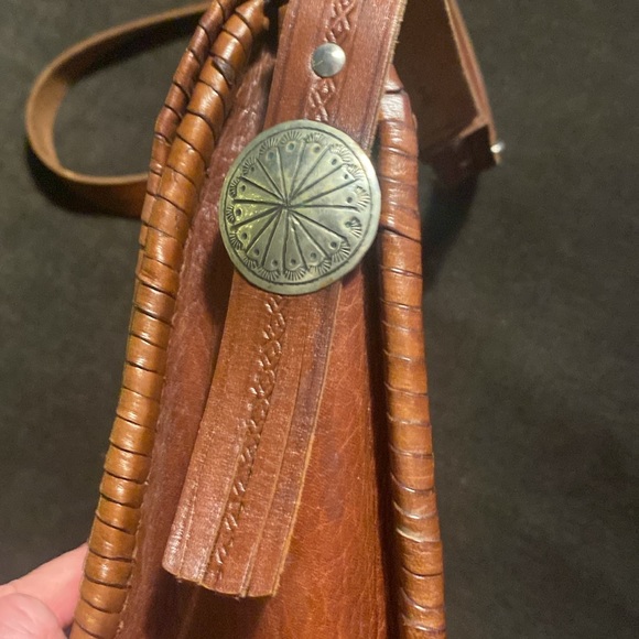 Vintage handmade western style leather handbag - Picture 3 of 6